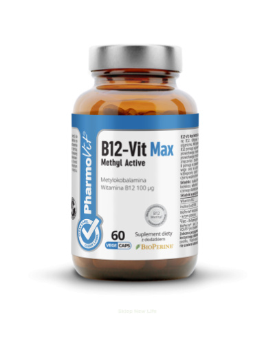 Witamina B12-Vit Max 60 Kapsułek Clean Label - Pharmovit
